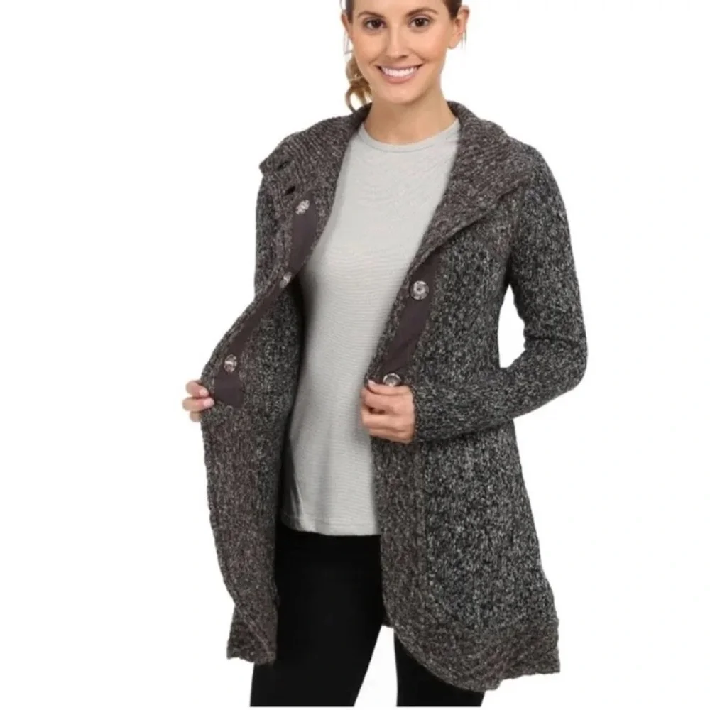 Prana Angelica Duster Cardigan Coal Gray